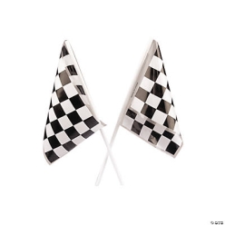 Black & White Checkered Flags - 2 PACK